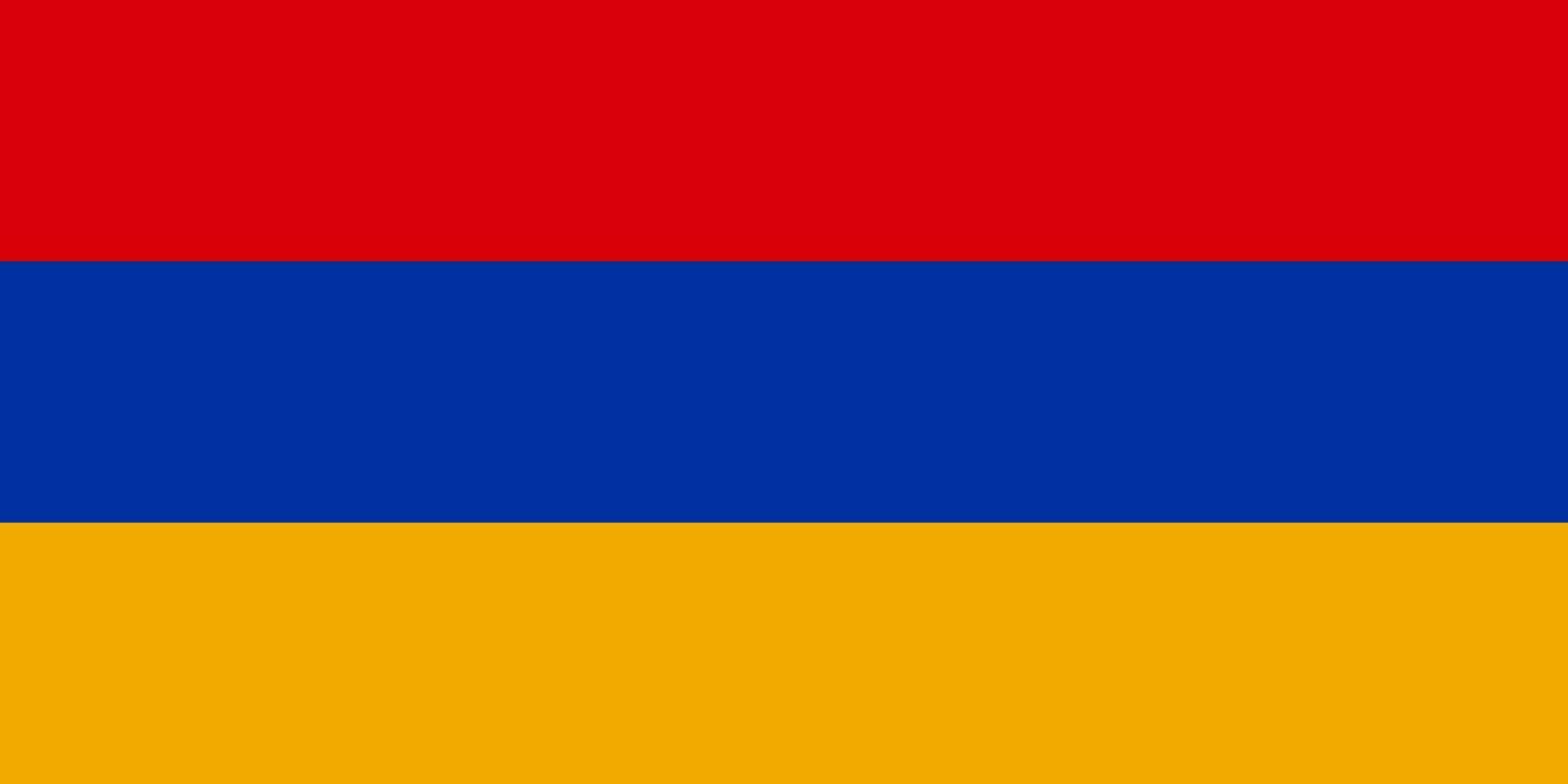 armenio nacional bandera con oficial colores. vector
