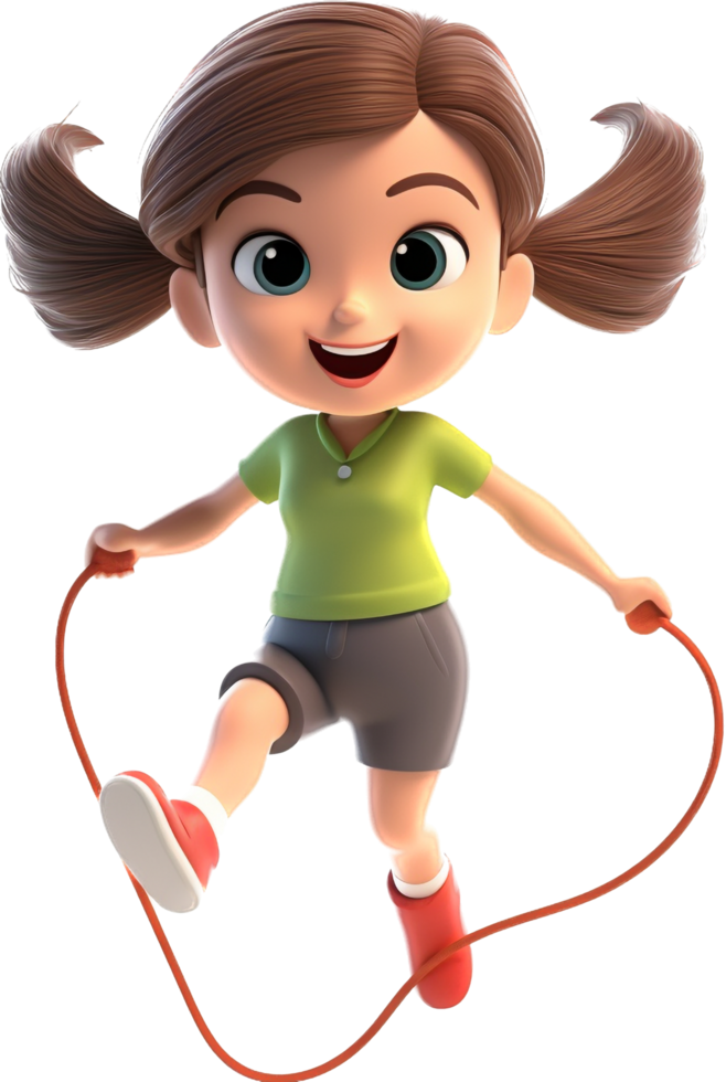 Jumping rope png with AI generated.