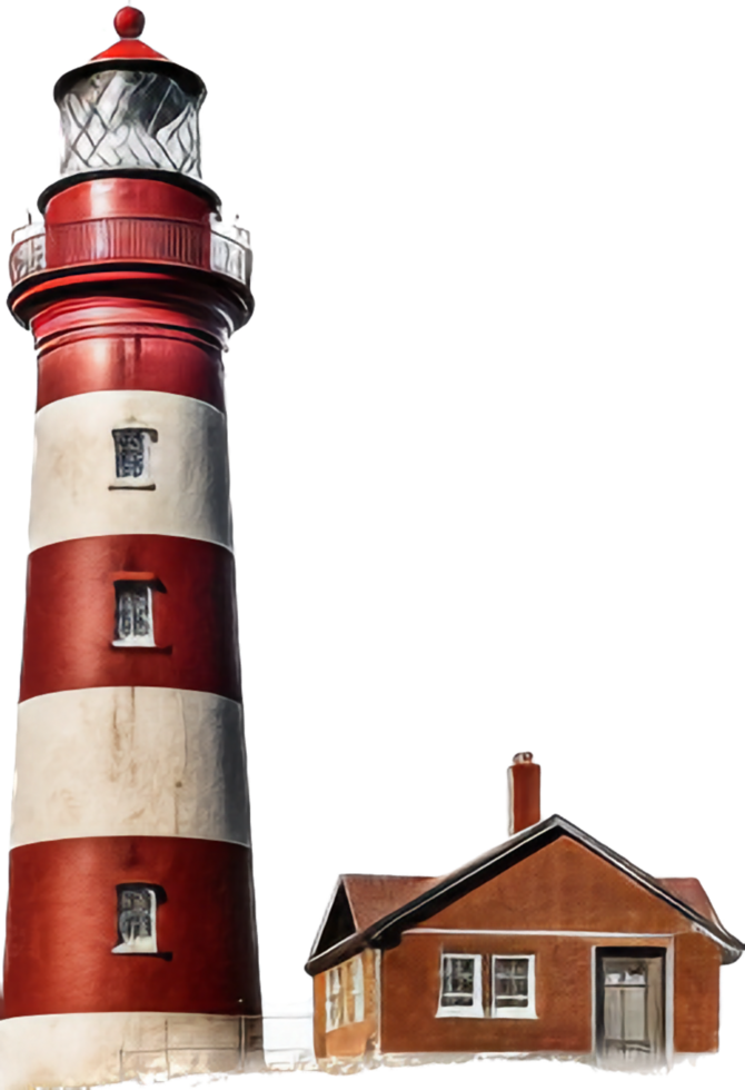 lighthouse png with AI generated.