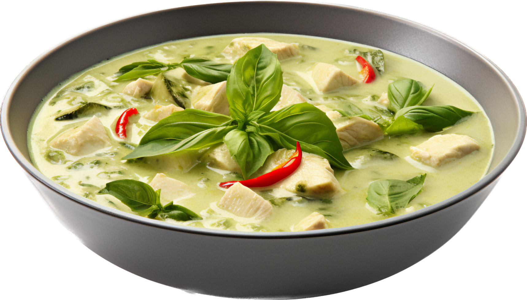 Green curry png with AI generated.
