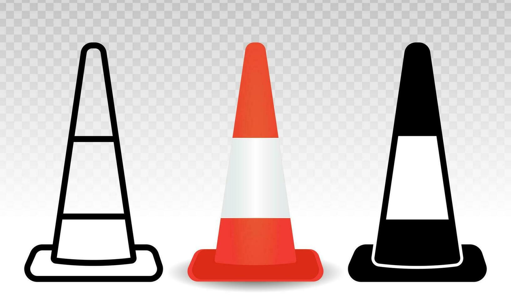 traffic cone or road pylon flat icons for apps and websites 26759150