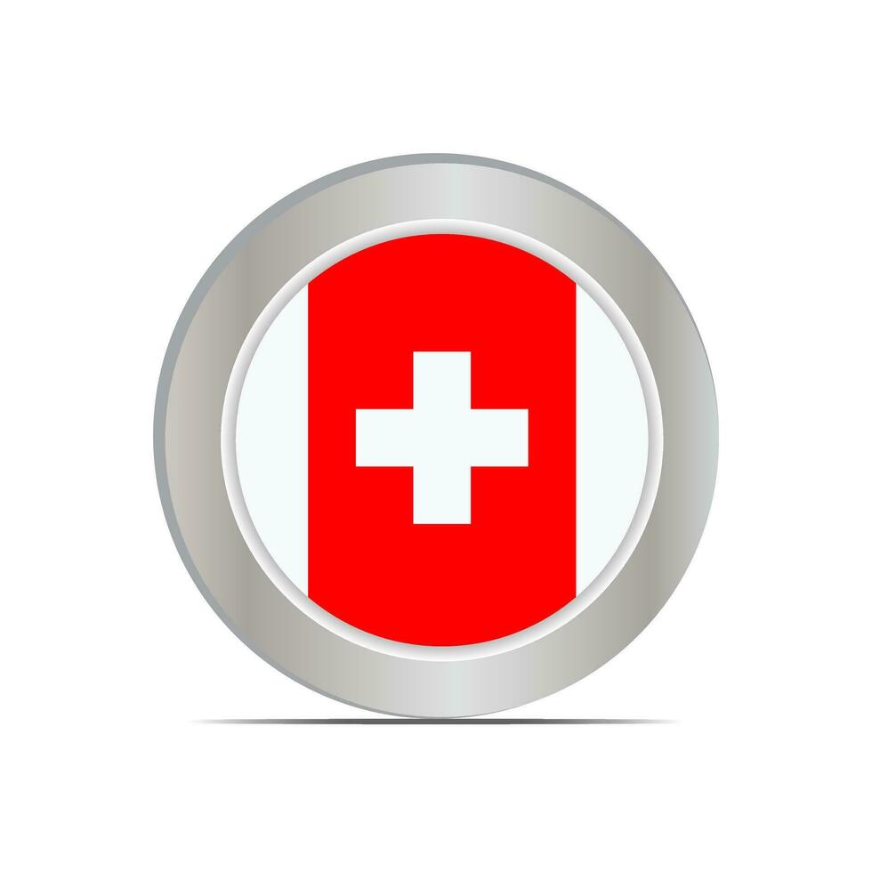 The Swiss national flag is isolated in official colors. vector