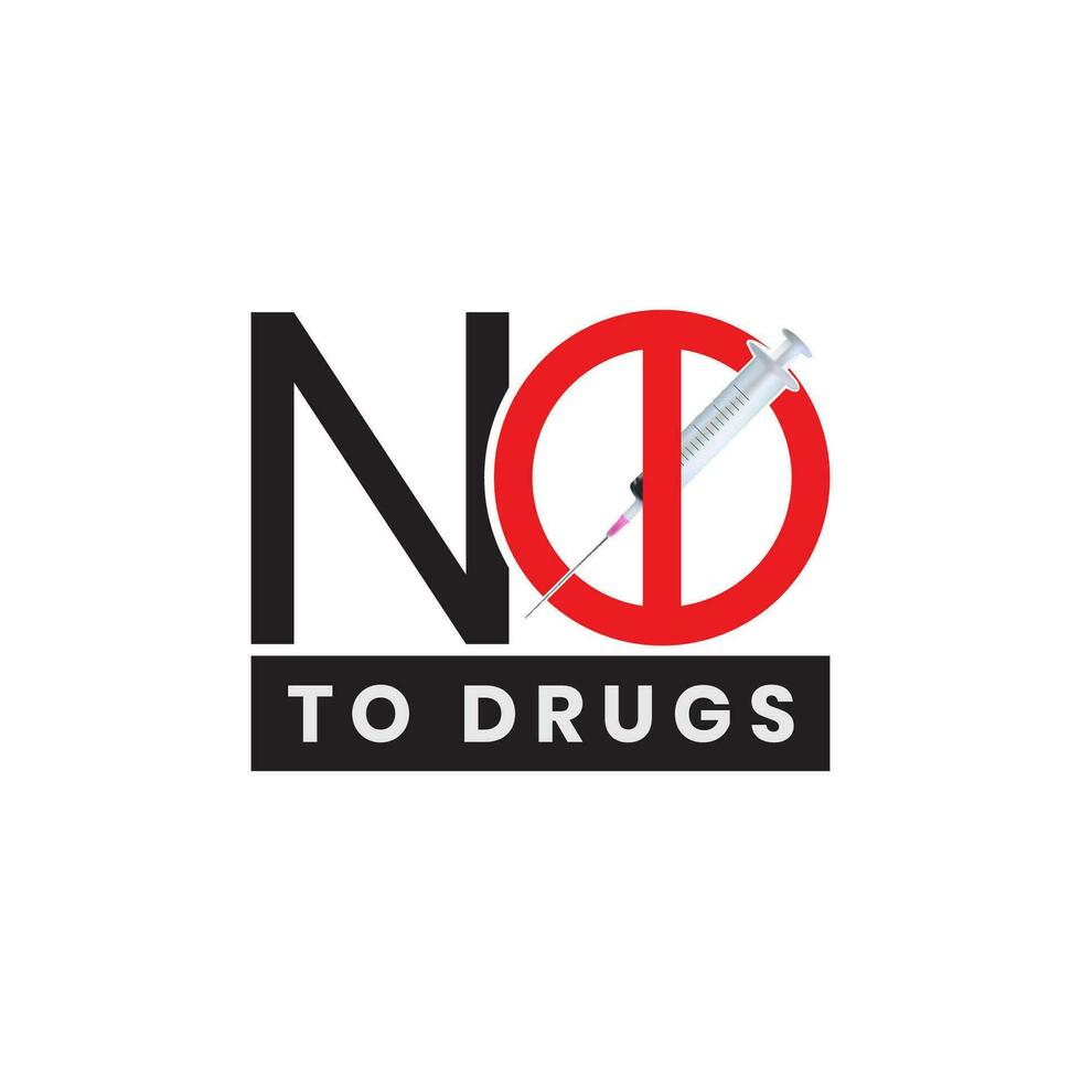say no to drugs vector