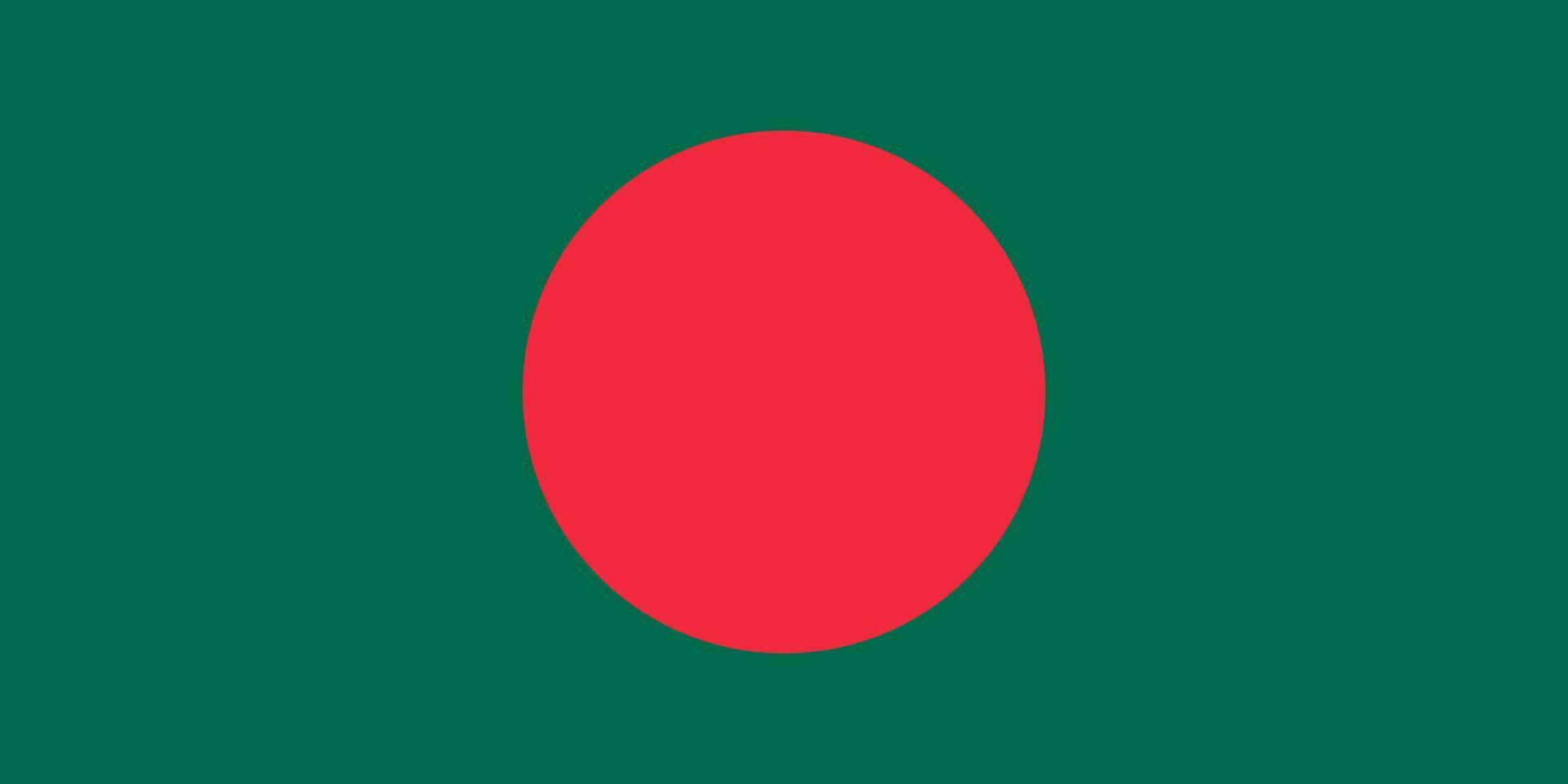 Bangladesh national flag with official colors. vector