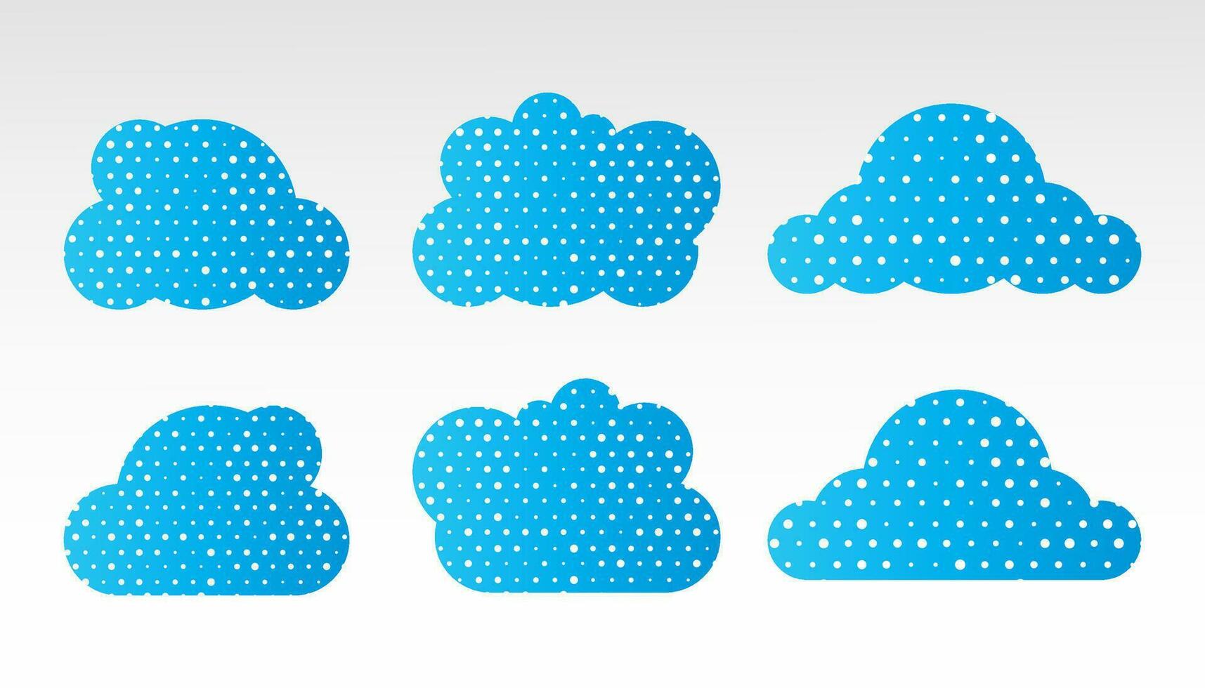 Cloud Icons in a trendy flat style that is isolated on a white background. Vector illustration element.