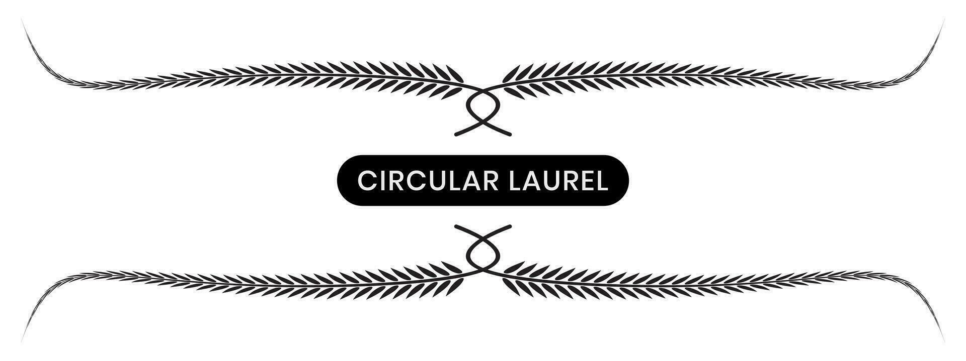Black laurel wreath with a white background. vector