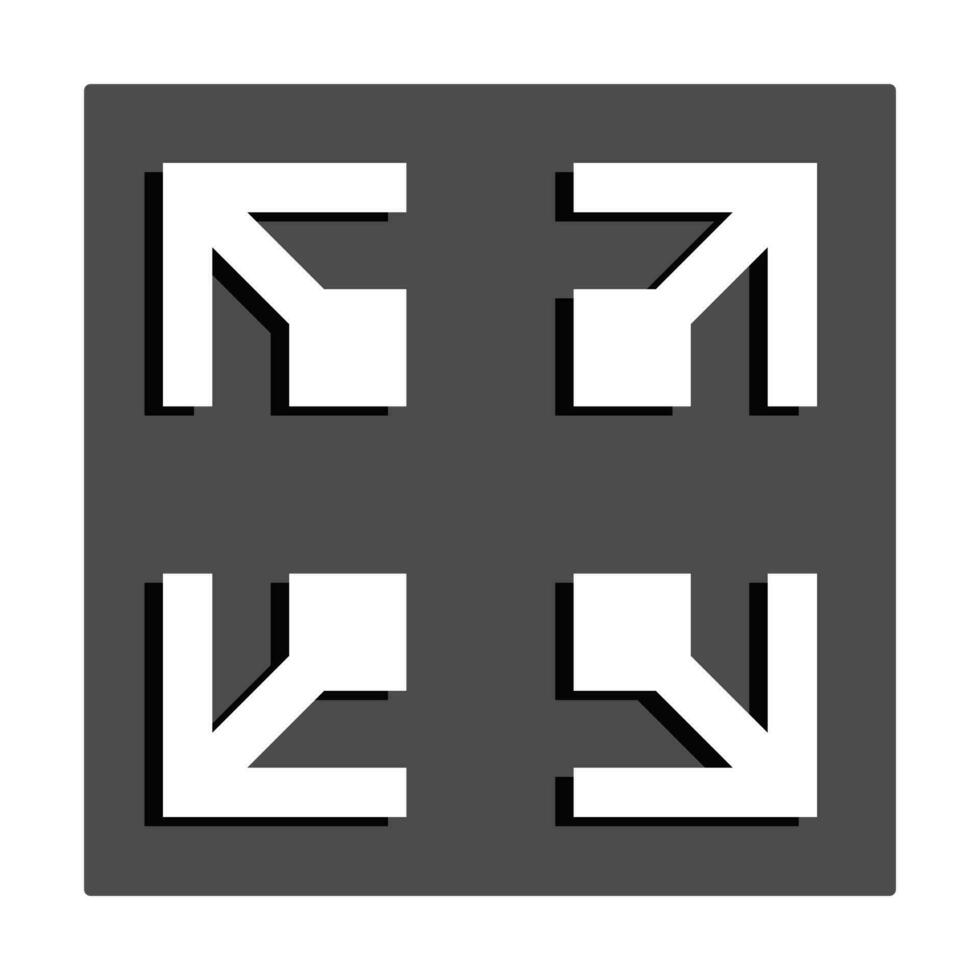 Expand to full screen or full screen - Flat icon for apps and websites vector