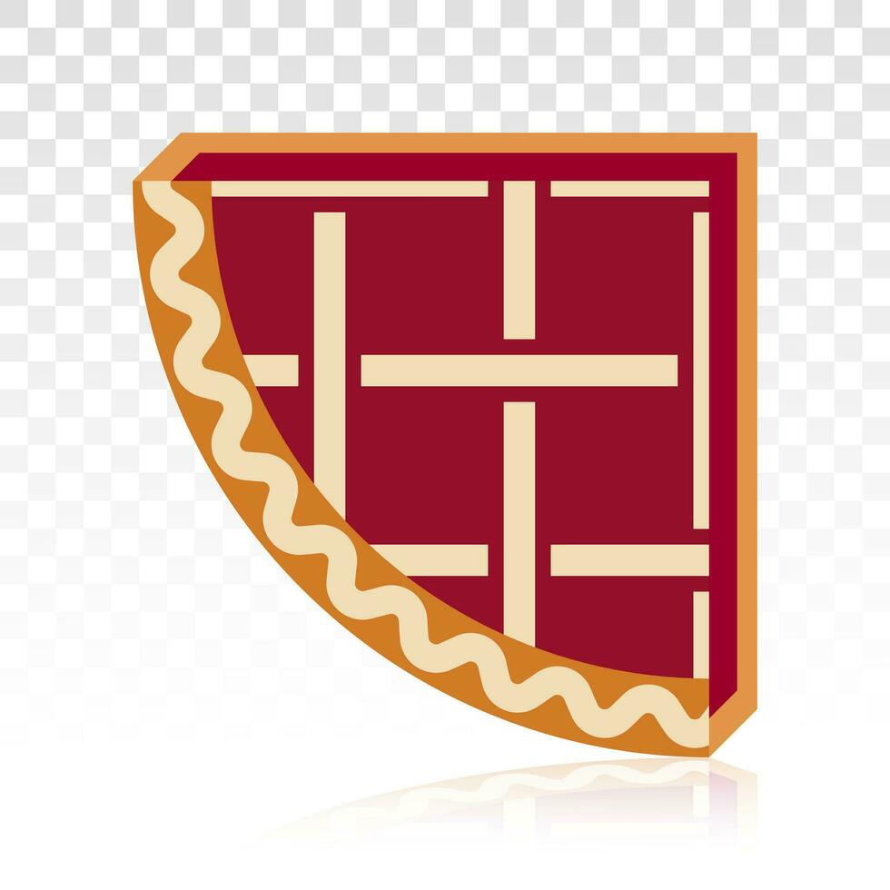 apple pie or cherry pie flat icons for apps and websites vector