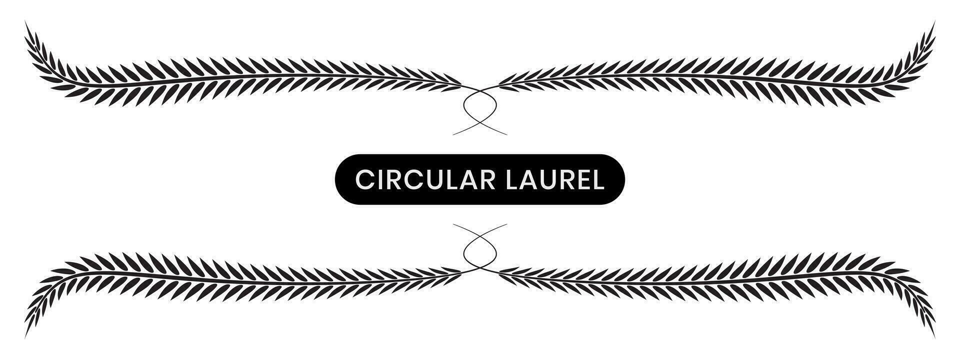 Black laurel wreath with a white background. vector