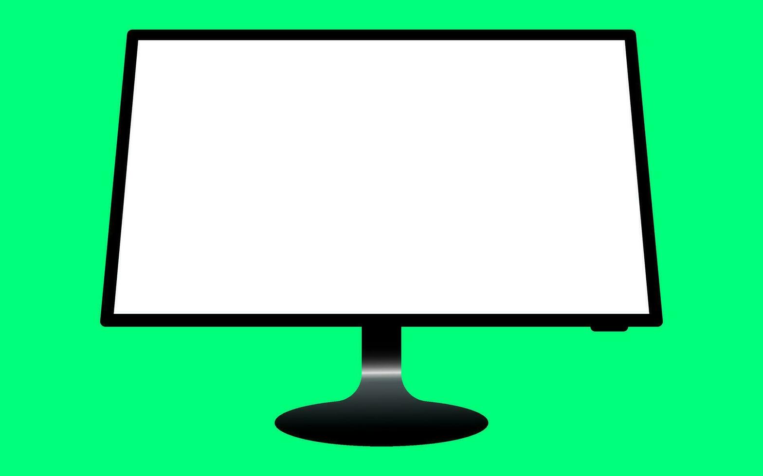 Monitor with a blank screen vector