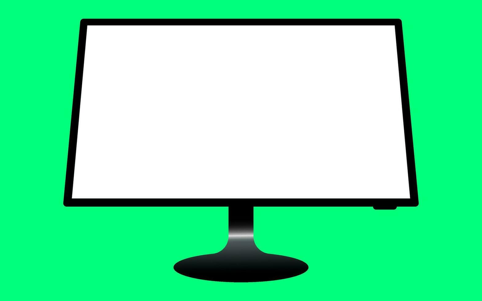 Monitor with a blank screen vector