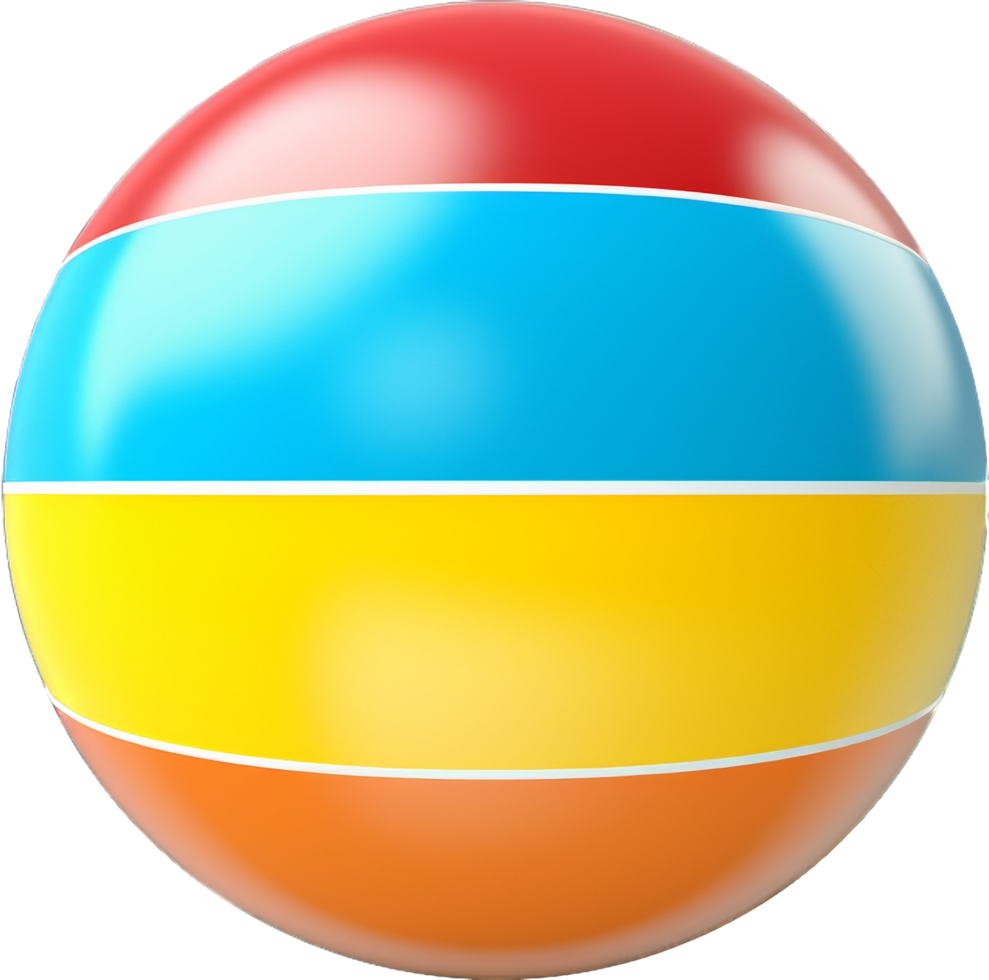 Beach ball png with AI generated.