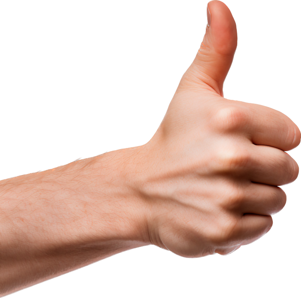 Pointing hand with . png