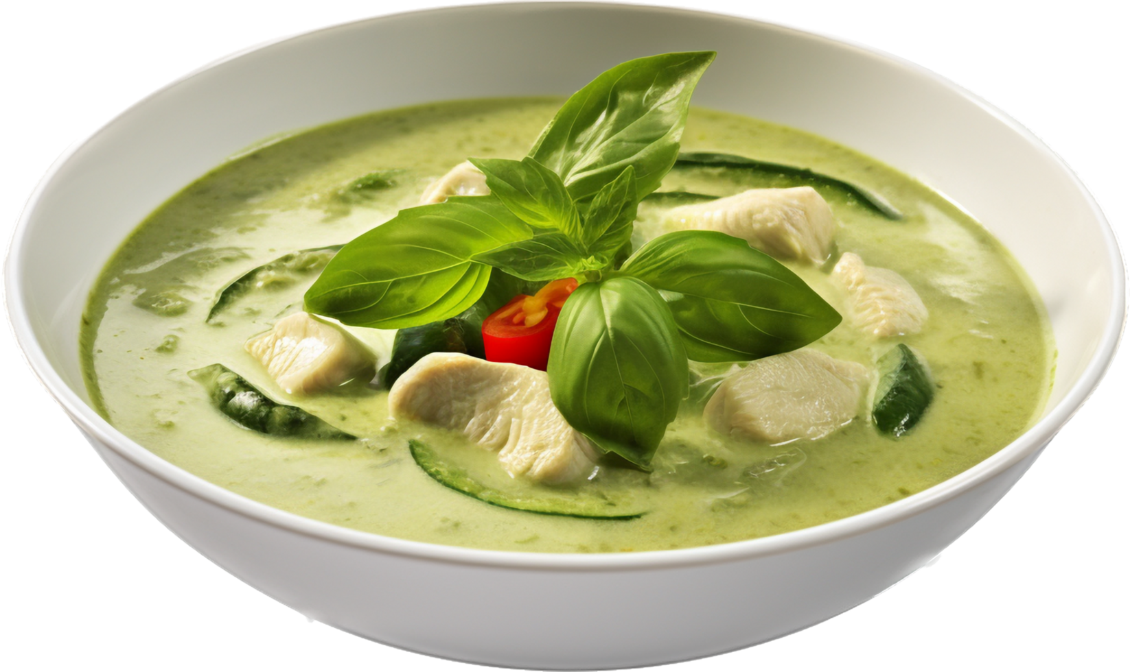 Green curry png with AI generated.