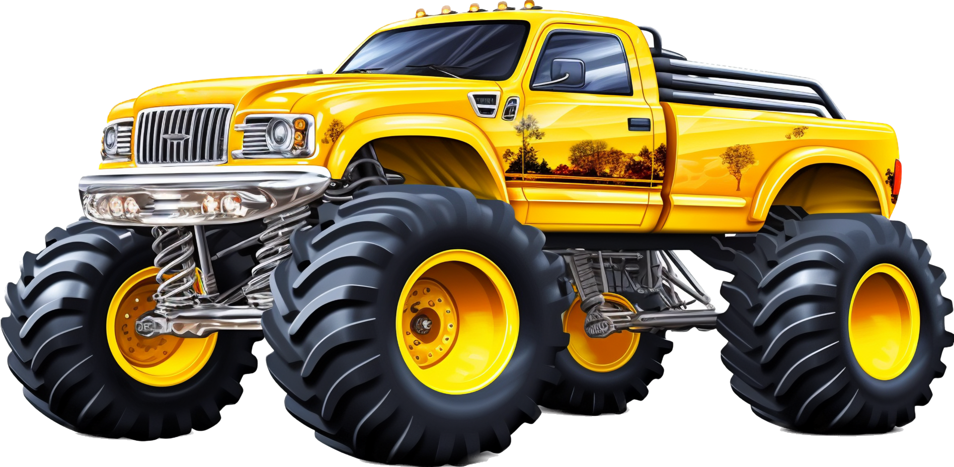 monster truck cartoon ai generate 25860247 PNG