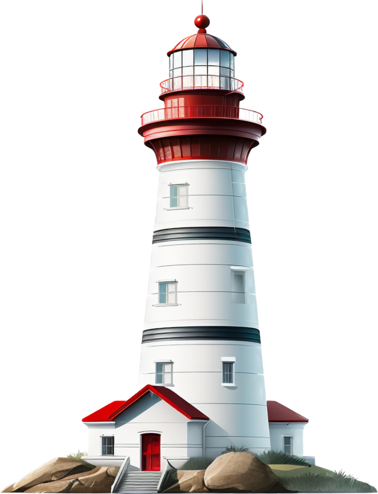 lighthouse png with AI generated.