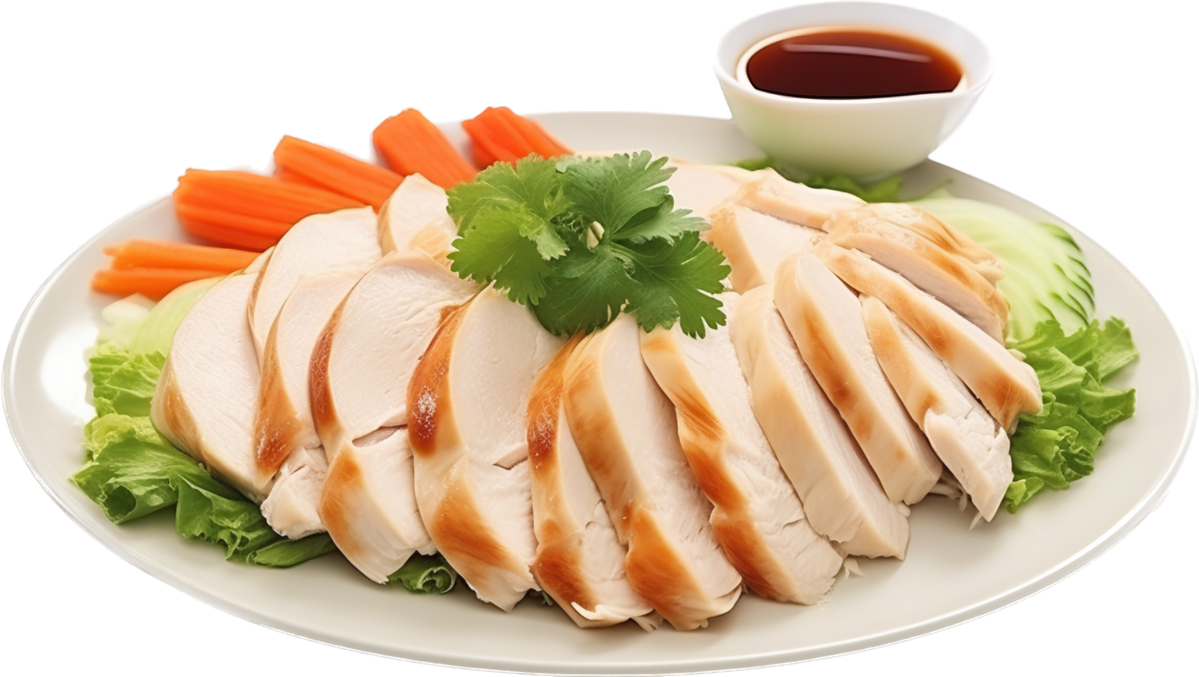 Hainanese chicken with . png