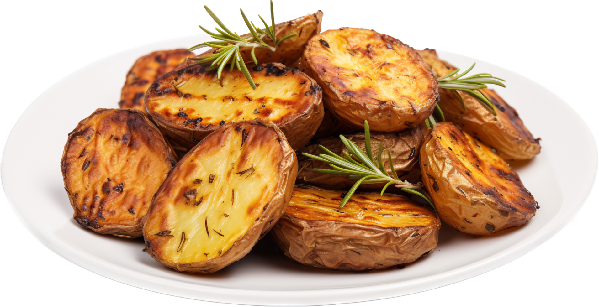 Roasted potato png with AI generated.