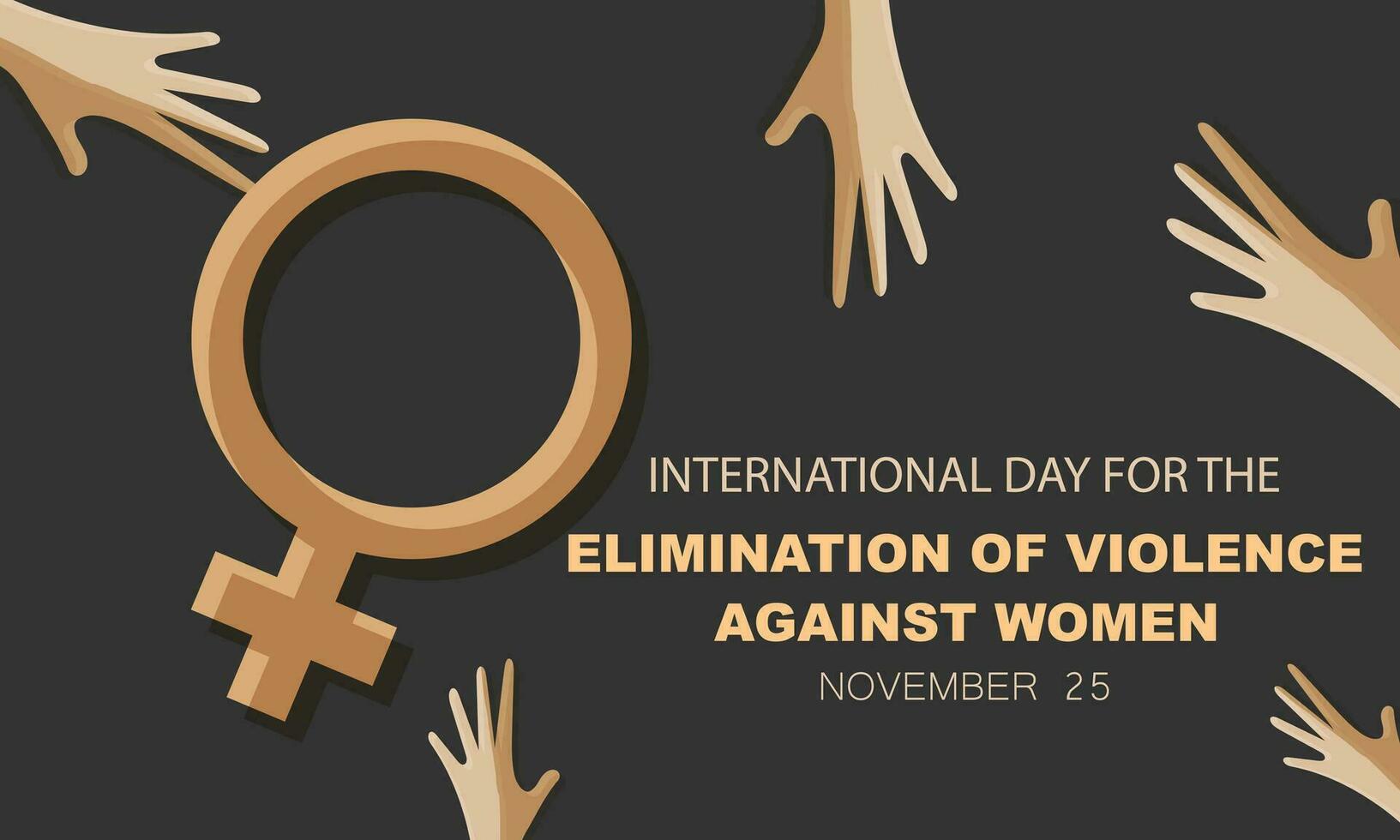 International Day for the Elimination of Violence against Women. background, banner, card, poster, template. Vector illustration.