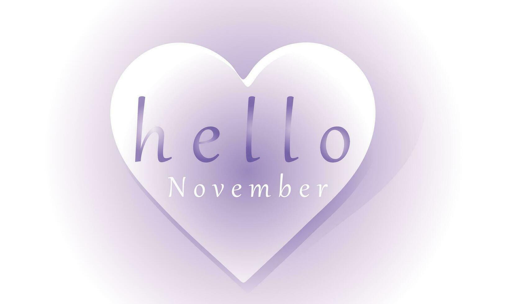 Hello November. background, banner, card, poster, template. Vector illustration.