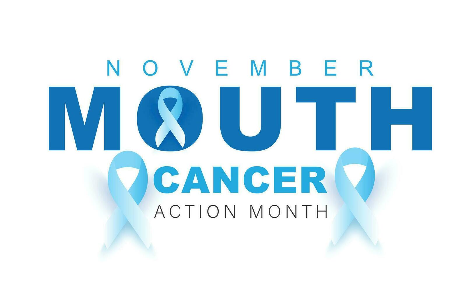 Mouth Cancer action month. background, banner, card, poster, template. Vector illustration.