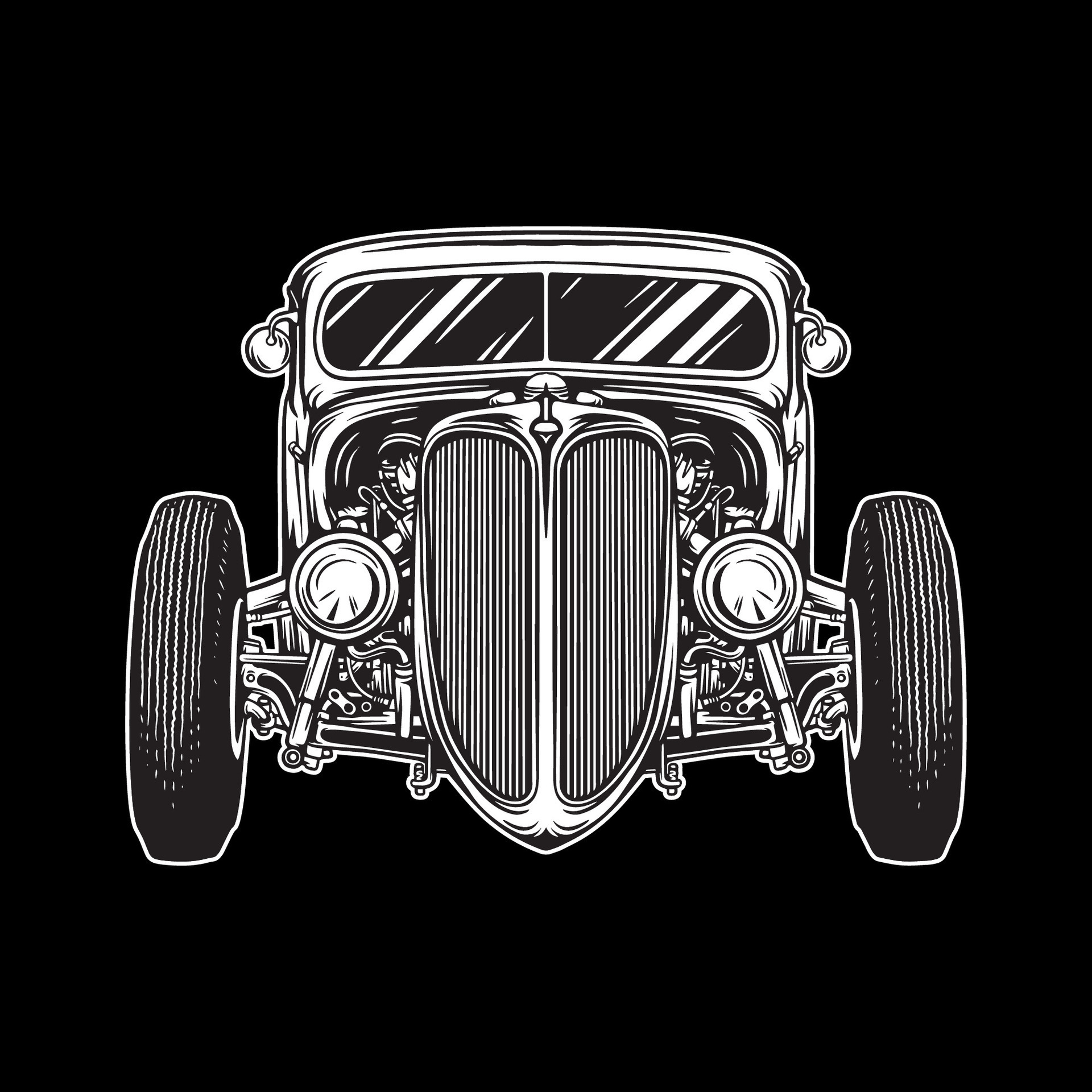 design de silhueta de corrida de carros antigos de hot rod 3793967 Vetor no  Vecteezy