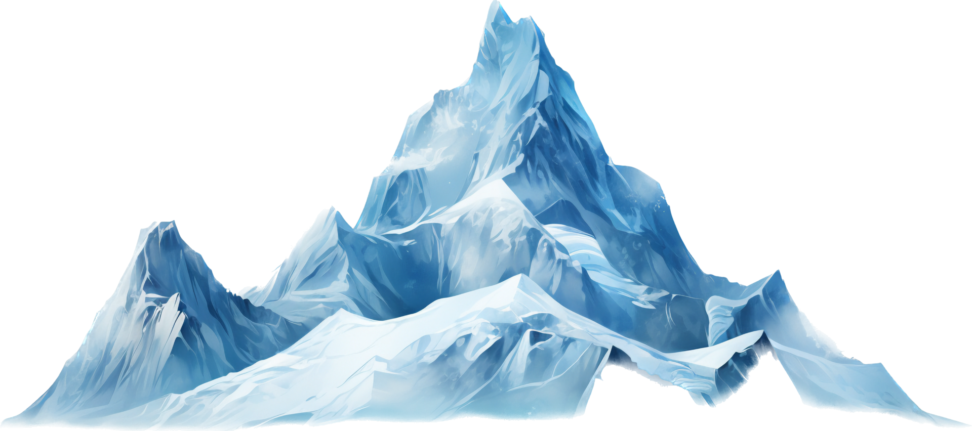 Ice mountain png with AI generated.