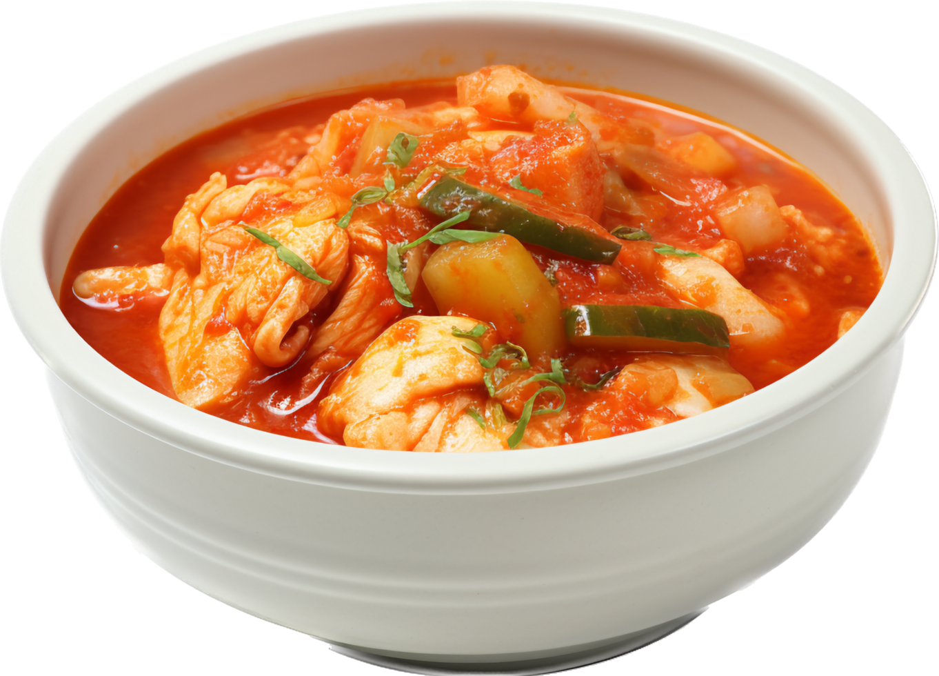 Kimchi stoofpot PNG met ai gegenereerd.