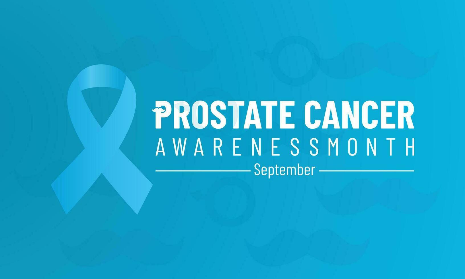 Men health prostate cancer. Banner with Prostate Cancer Awareness Realistic Light-Blue Ribbon. Template for Info-graphics design vector