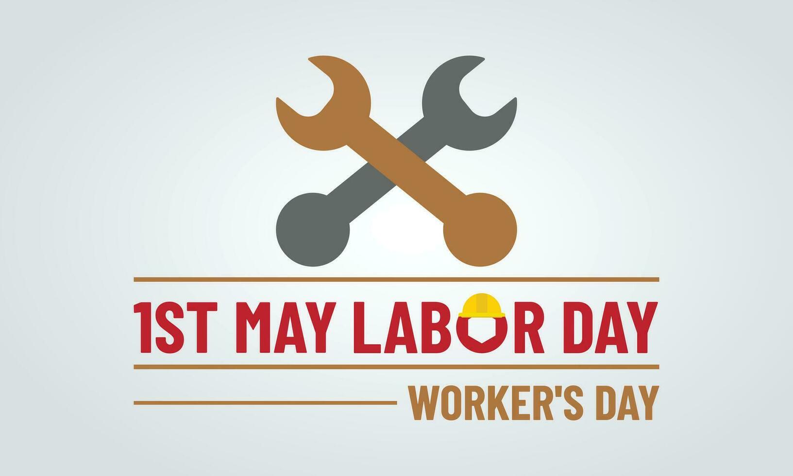 1 st may Labor Day poster template Labor Day celebration with Vector illustration.