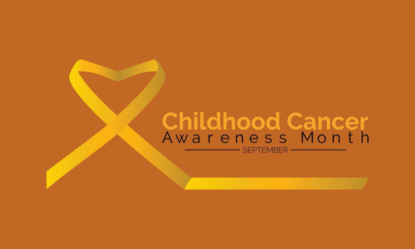 September is Childhood Cancer Awareness Month background template. Banner, placard, card, and poster design vector. vector