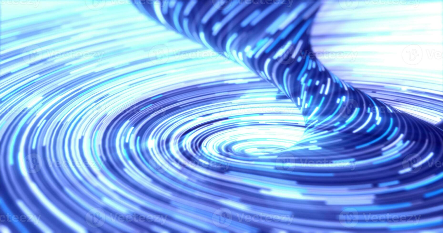 Blue energy abstract swirling curved swirl lines of glowing bright magical energy streaks and flying particles background photo