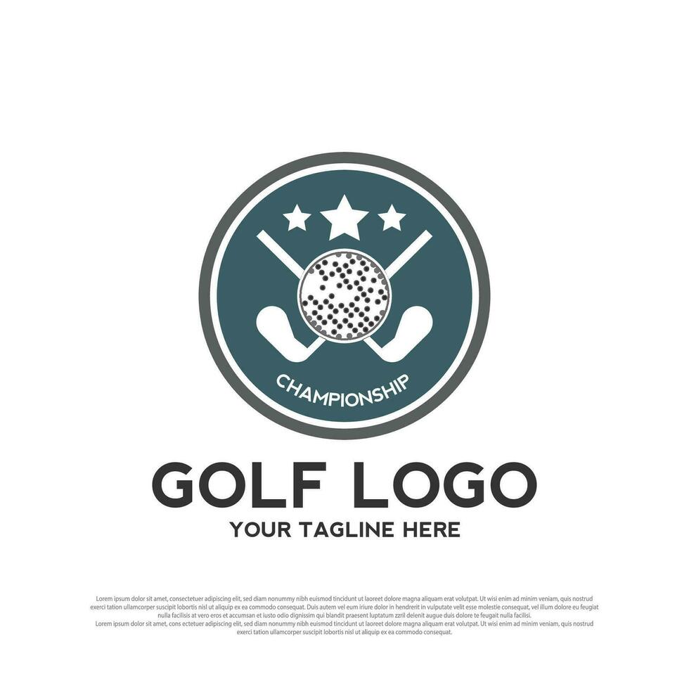 lujoso golf torneo logo diseño. golf campeonato firmar o símbolo. golf icono. vector