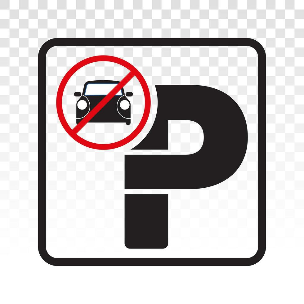 No estacionamiento marca señales - con capital pags plano vector icono para vehículos tráfico aplicaciones y sitios web