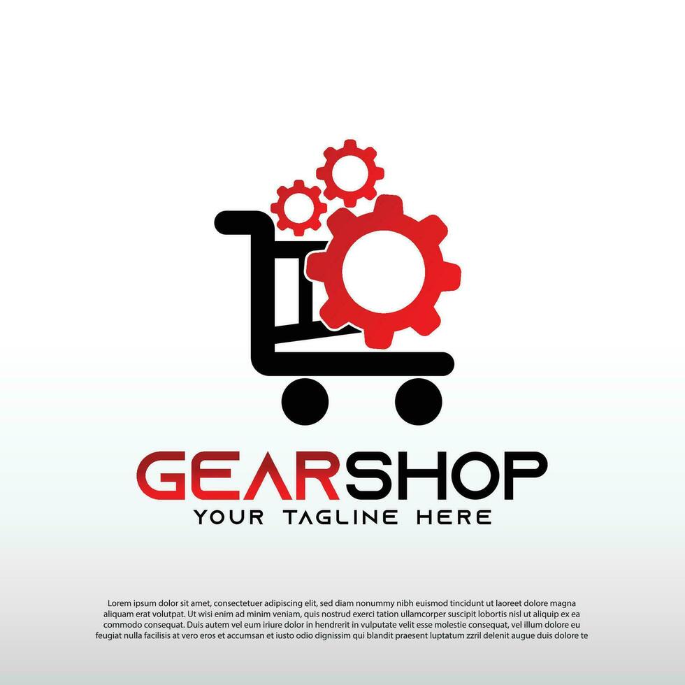 mechanic logo with gear shop concept, illustration element-vector vector