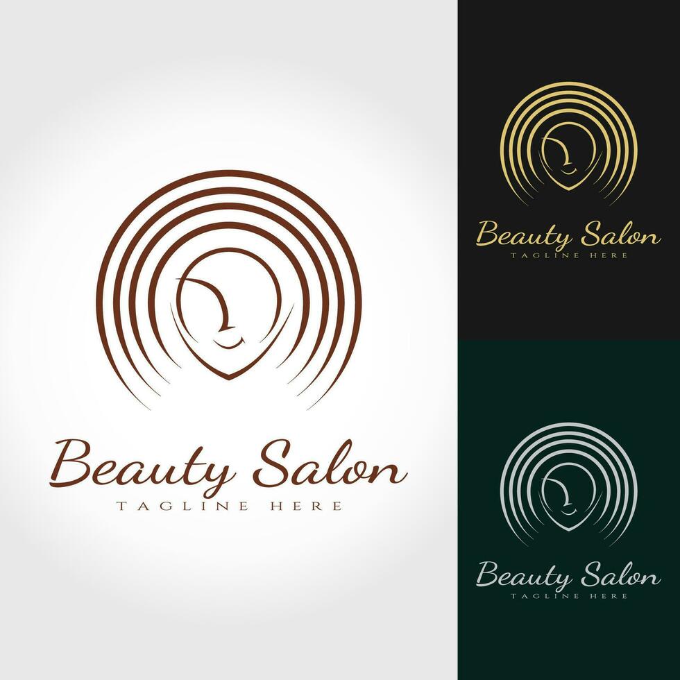 belleza salón logo diseño -vector vector