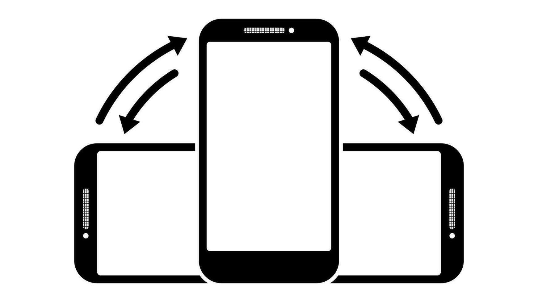 girar inteligente teléfono icono en un blanco antecedentes. plano diseño, móvil vector ilustración elementos para sitios web o móvil aplicaciones