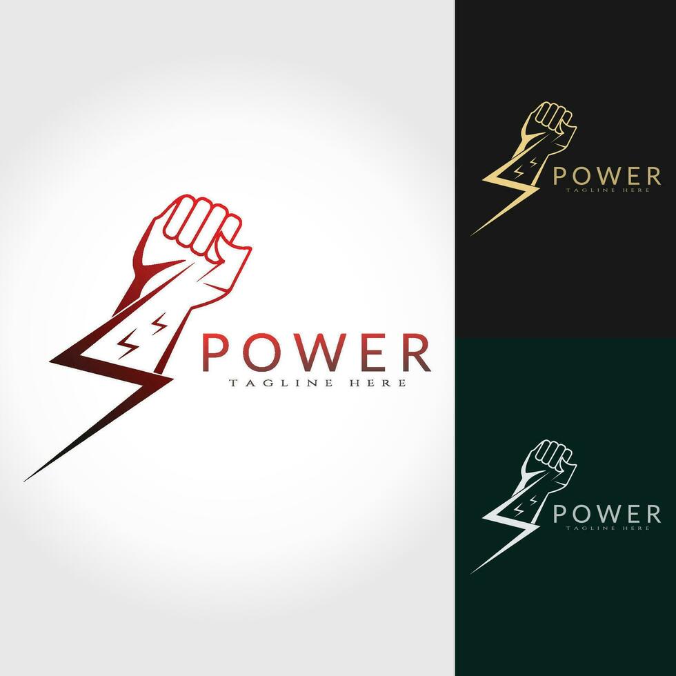 hand power logo design, fist-vector vector