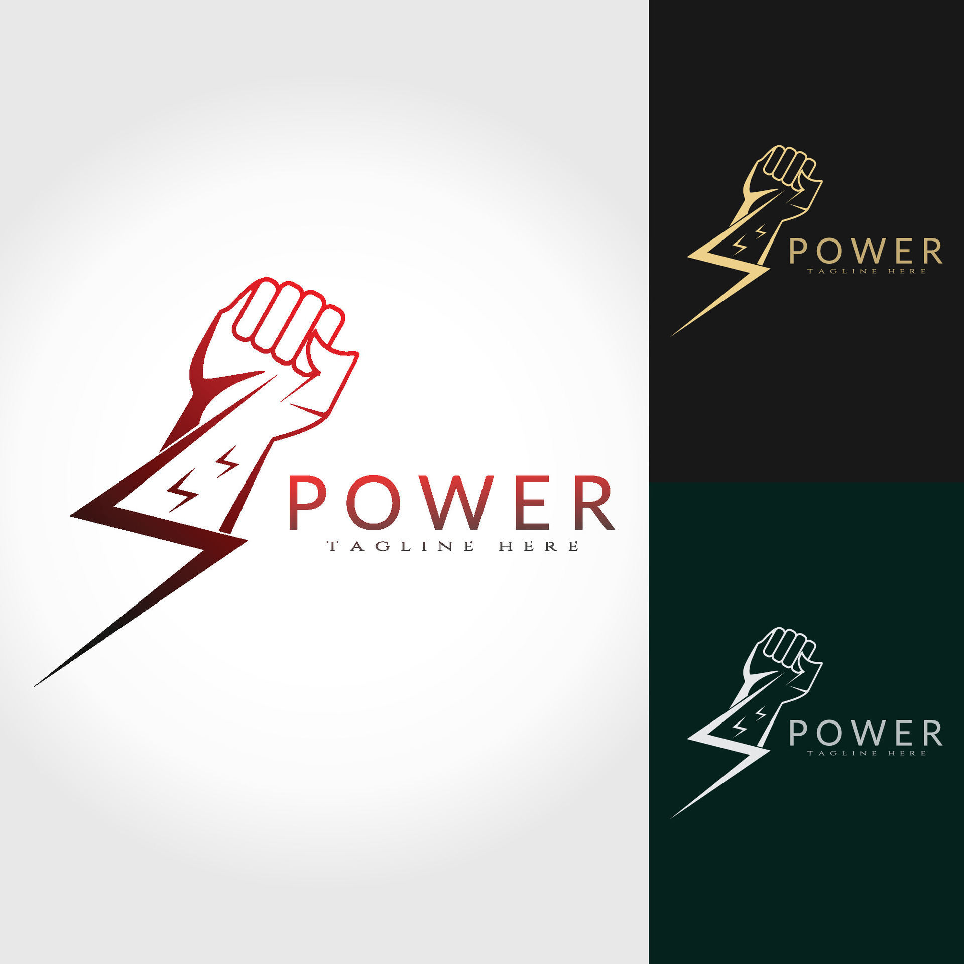 hand power logo design, fist-vector 26759608 Vector Art at Vecteezy