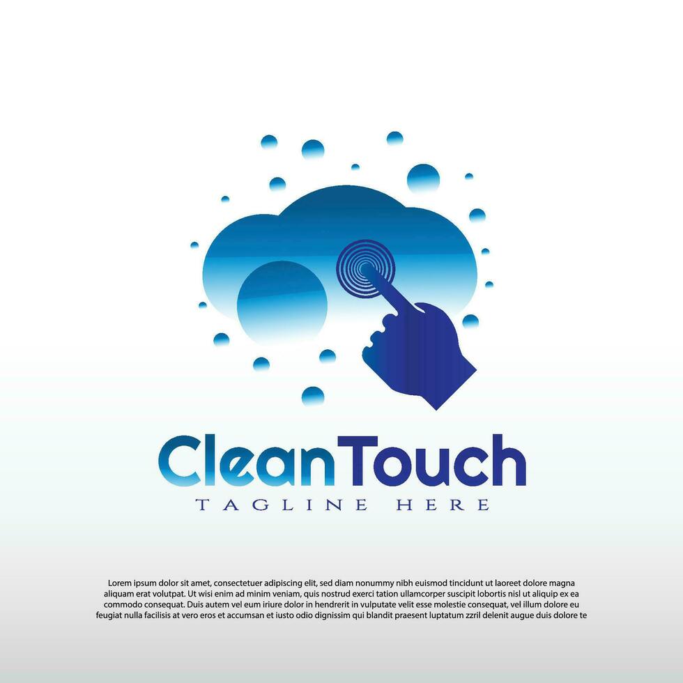 Clean touch logo design, illustration element -vector vector