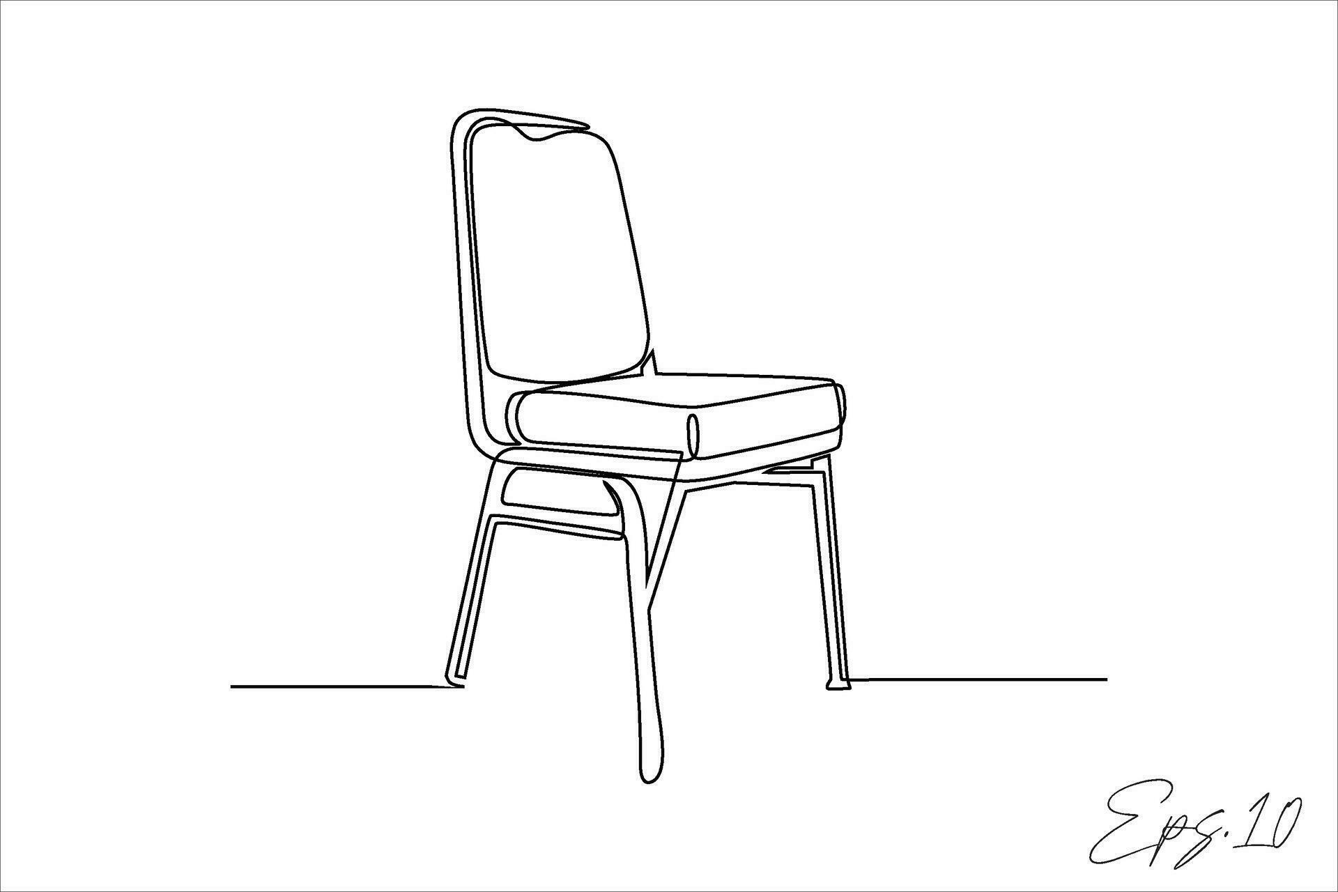 continuous line chairs white background 26759658 Vector Art at Vecteezy