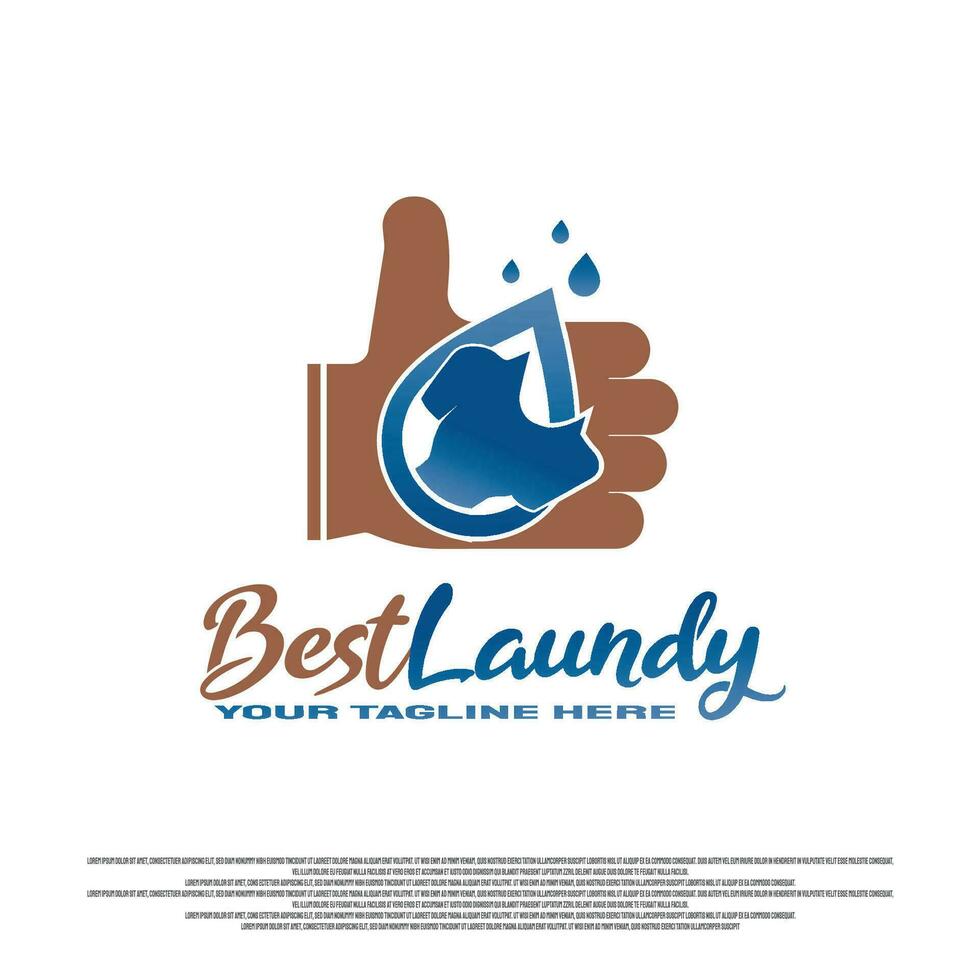 Best Laundry logo. laundry icon. illustration element vector