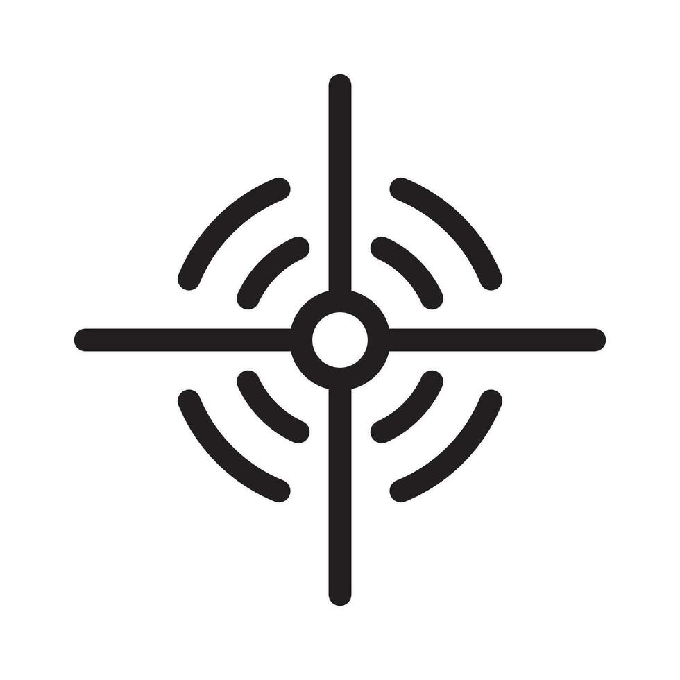 Target icon in vector shape with a white background