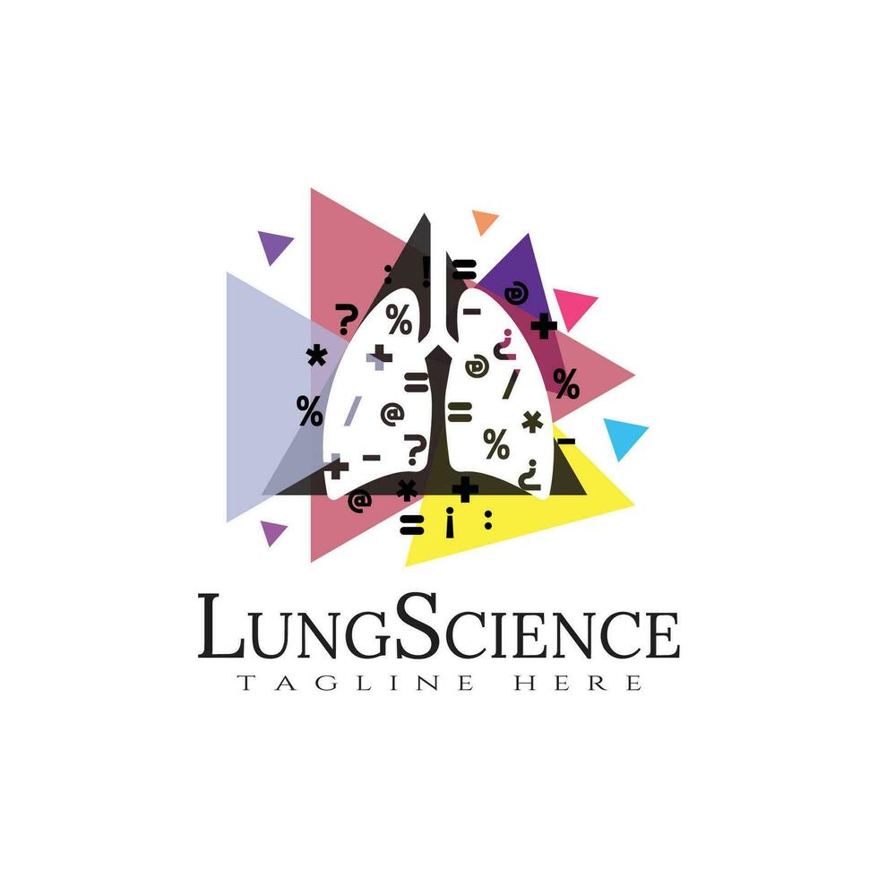 lung logo design, science healthcare and medical icon -vector vector