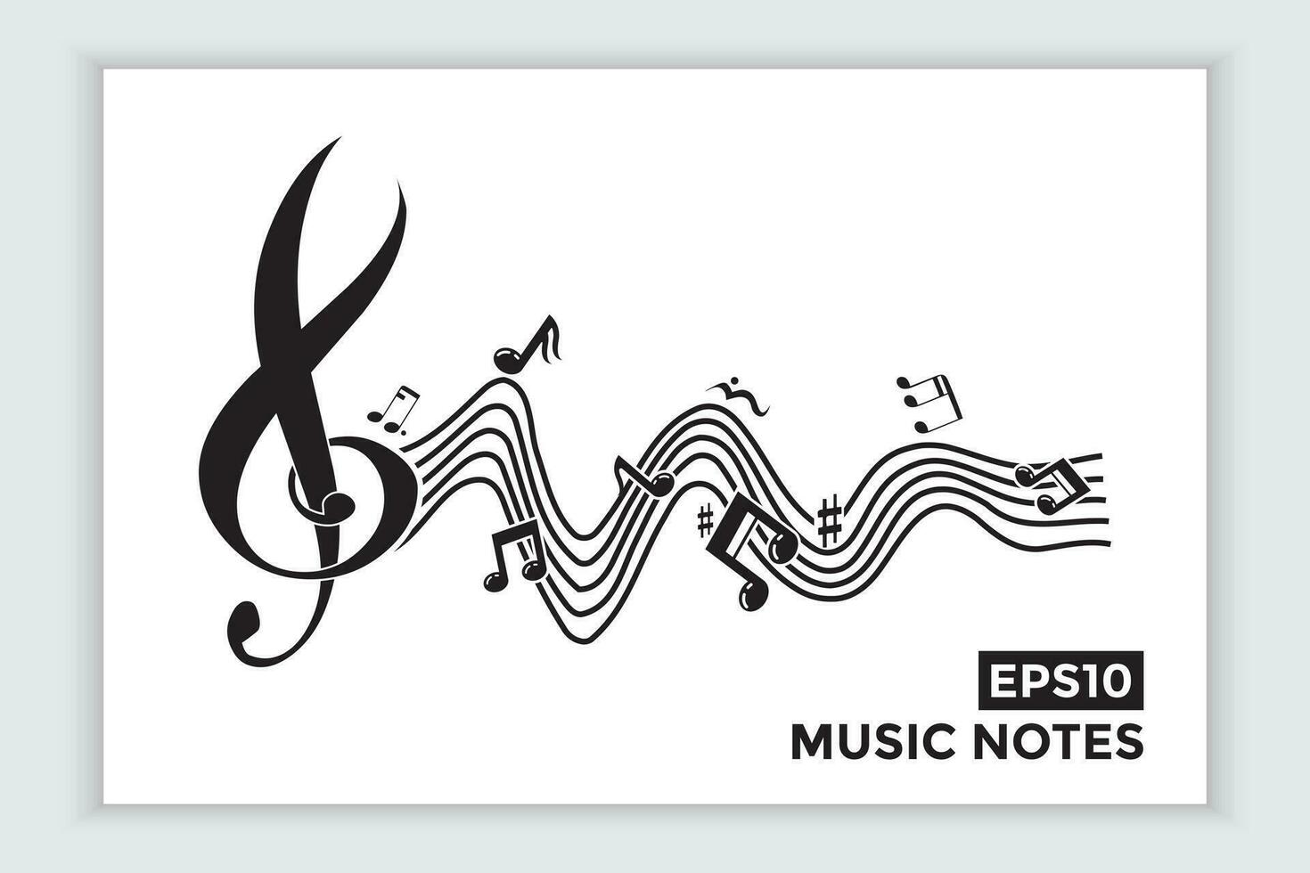 music scale or music note sign or symbol. musical scale icons element vector for banner material, background.