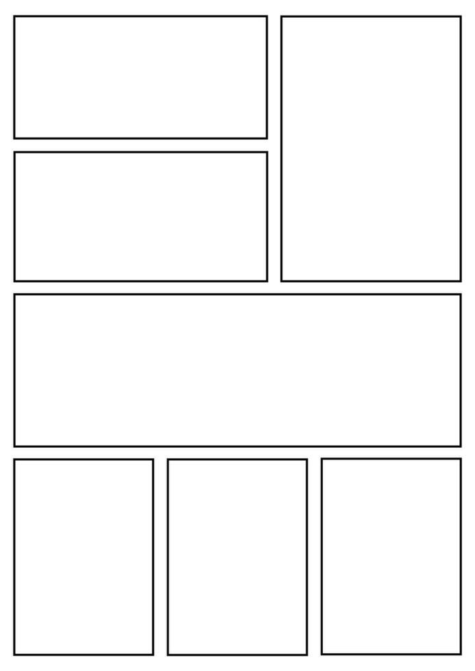 Manga storyboard layout A4 template for rapidly create papers and comic book style page 10 vector