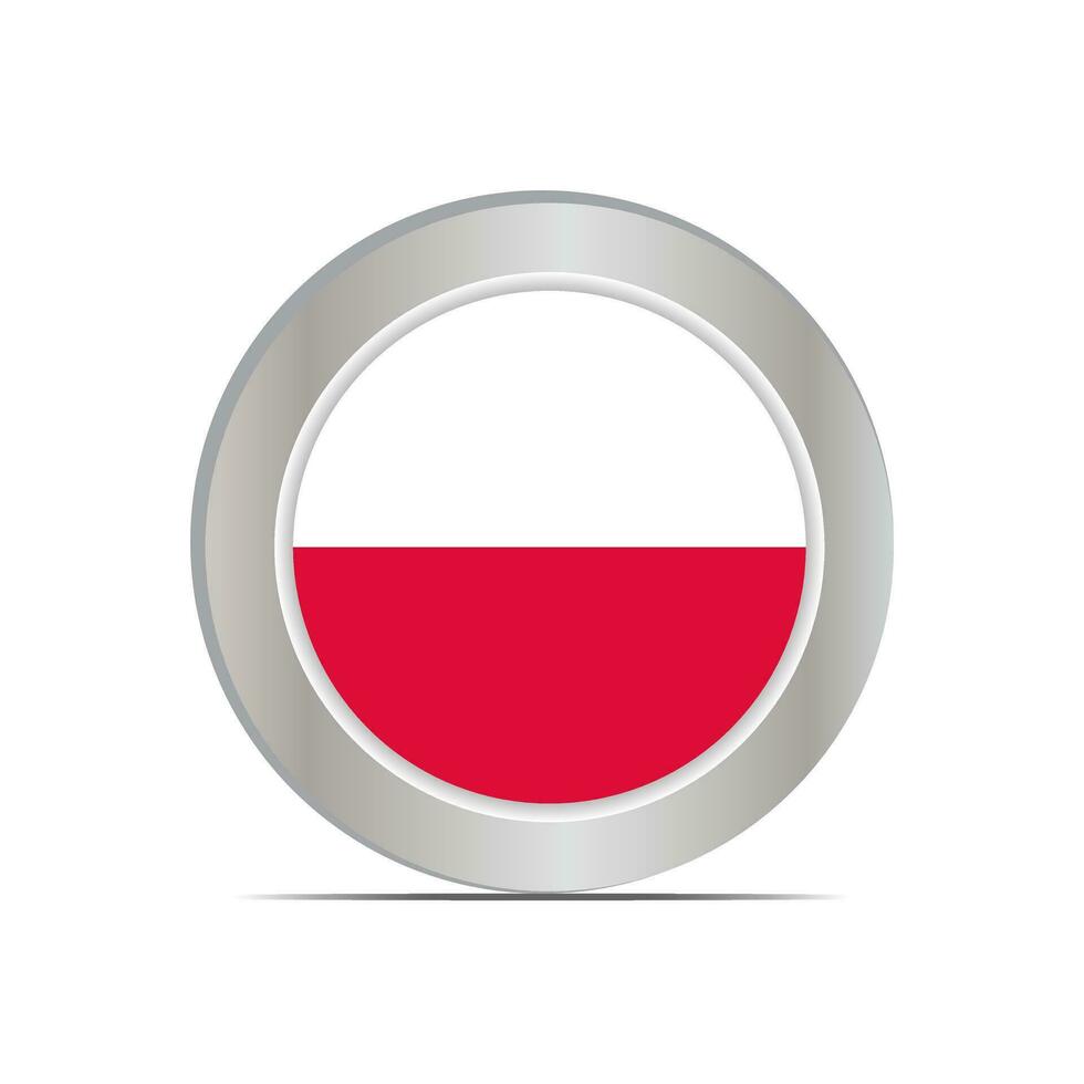 The national flag of the Republic of Poland is isolated in official colors. vector