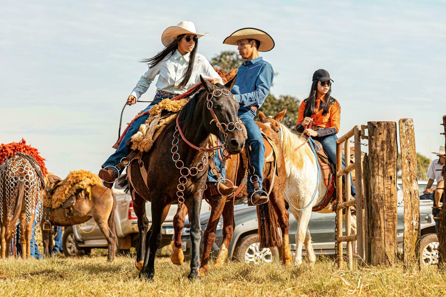 Apore, Goias, Brazil - 05 07 2023 Horseback riding event open to the public photo
