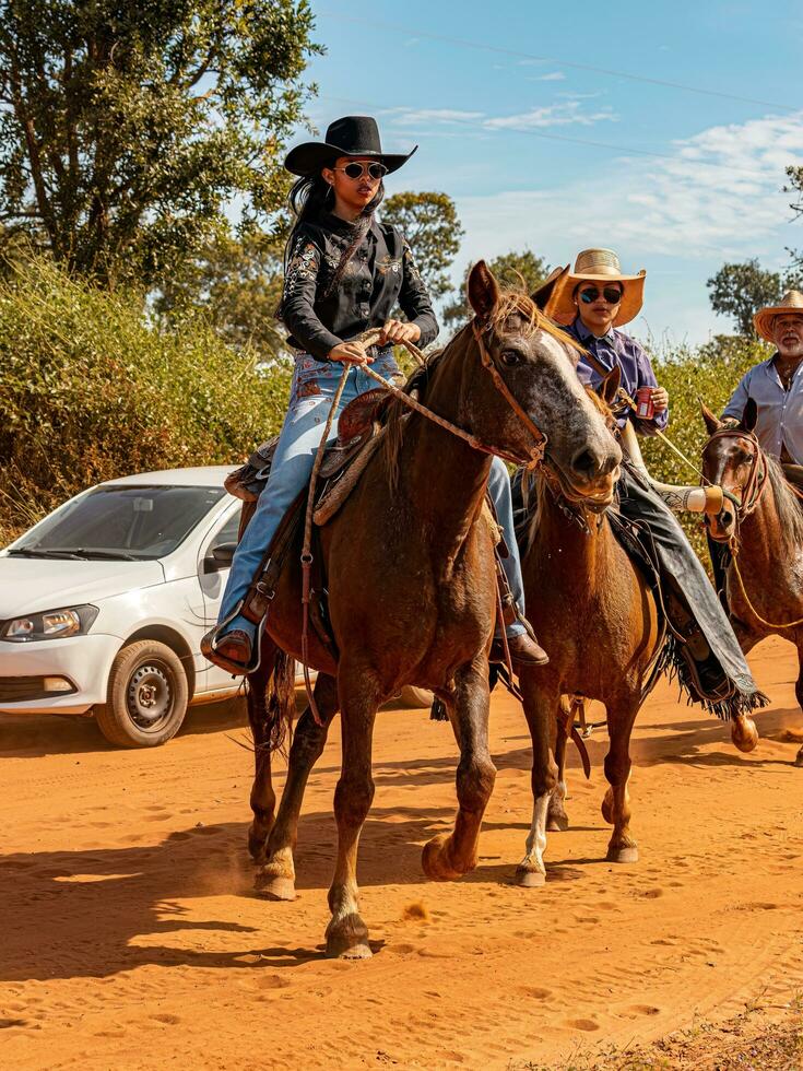 Apore, Goias, Brazil - 05 07 2023 Horseback riding event open to the public photo