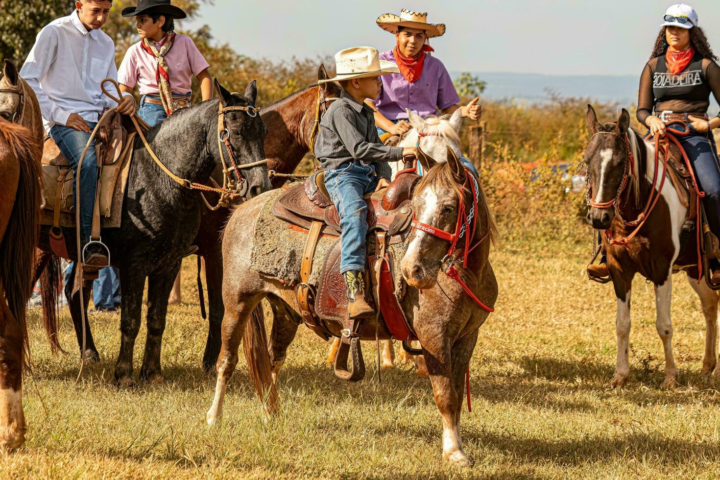 Apore, Goias, Brazil - 05 07 2023 Horseback riding event open to the public photo